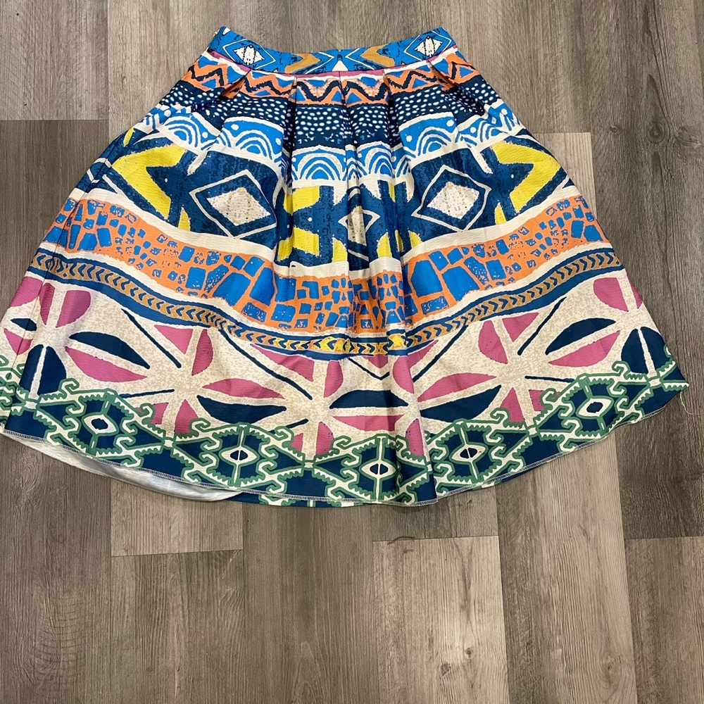 Tribal print high waisted skirt
